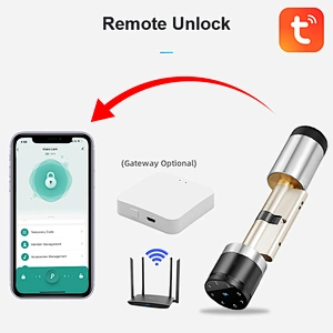 Tuya Bluetooth RFID Card smart Euro profile cylinder lock for Door Access Control